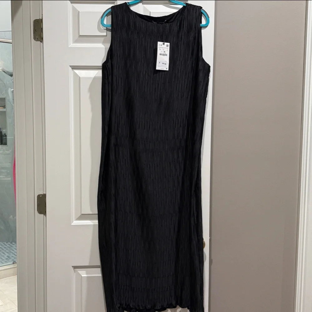 Zara Black Sleeveless Maxi Dress - Large - Picture 2 of 8